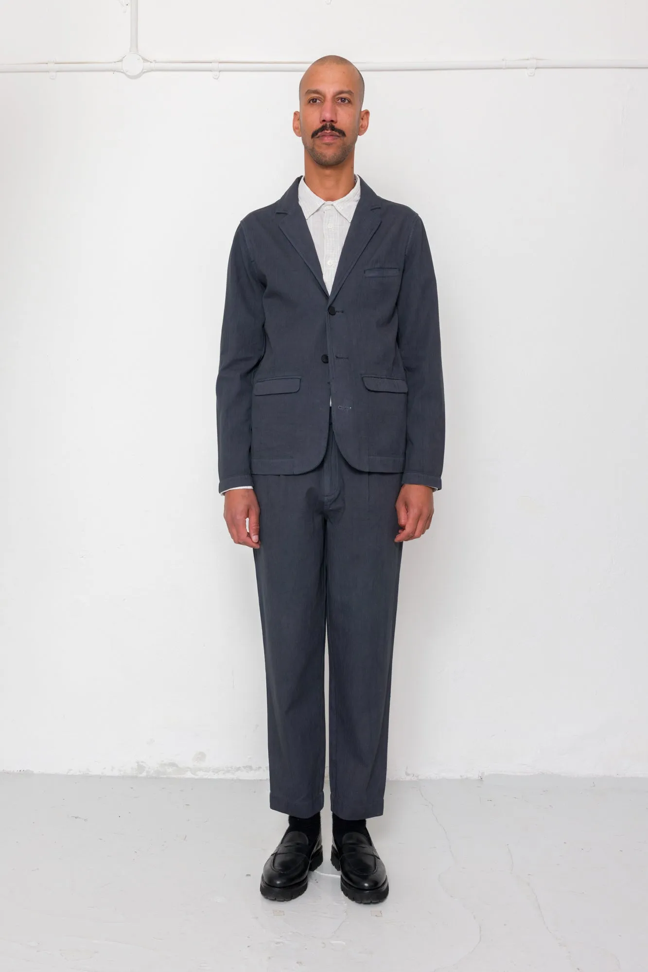 Lunar Suit Trouser - Soft Black Cotton Linen sold by Folk product image thumbnail 2