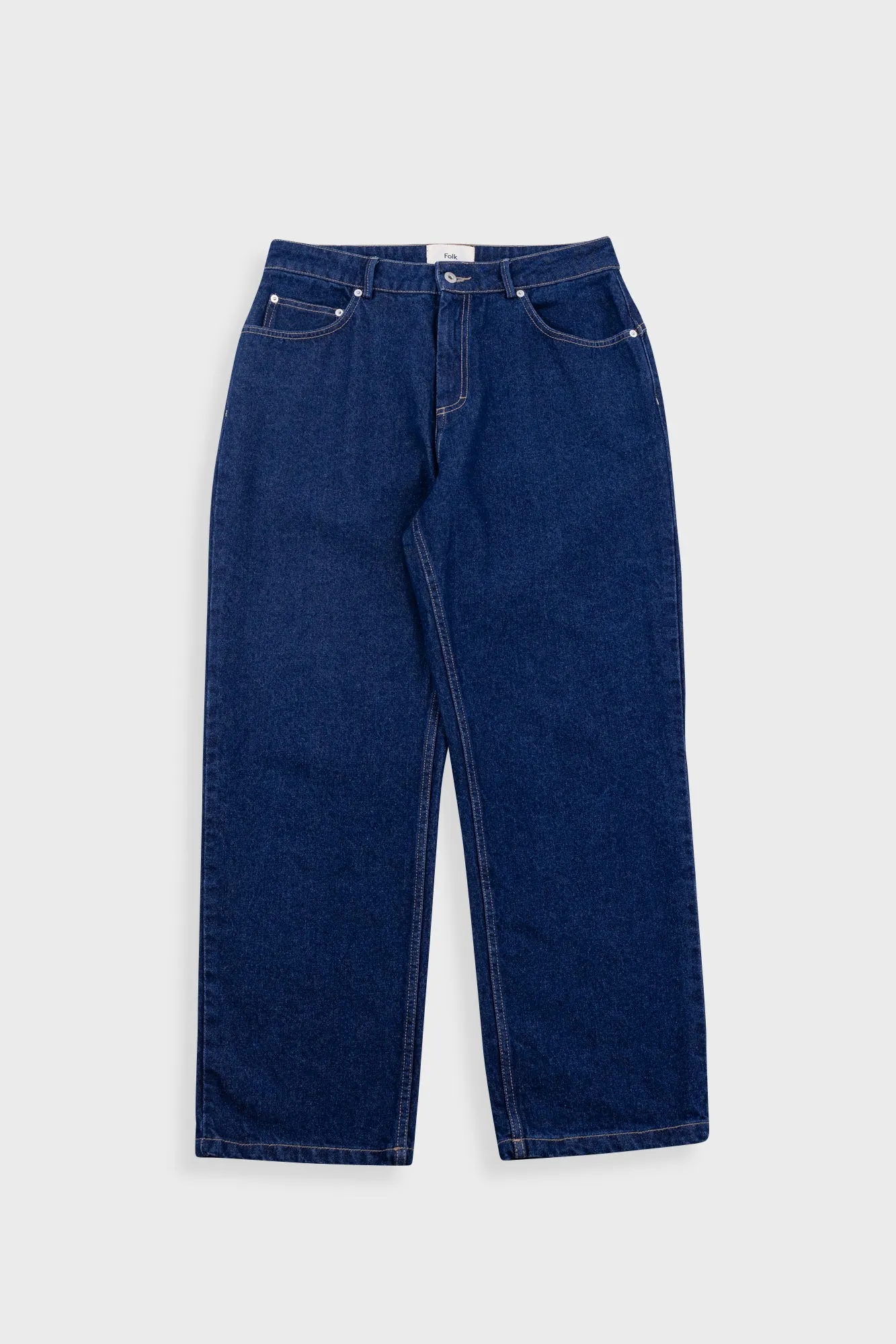 Barrel Leg Jean - Raw Denim sold by Folk