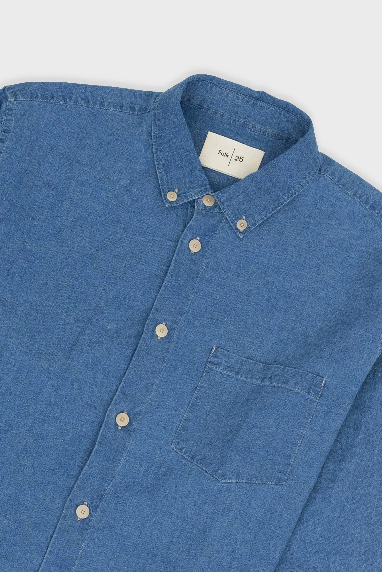 Relaxed Fit Shirt - Linen Indigo sold by Folk product image thumbnail 2