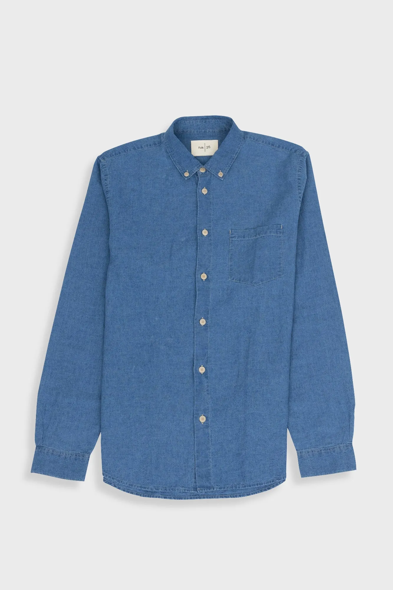 Relaxed Fit Shirt - Linen Indigo sold by Folk