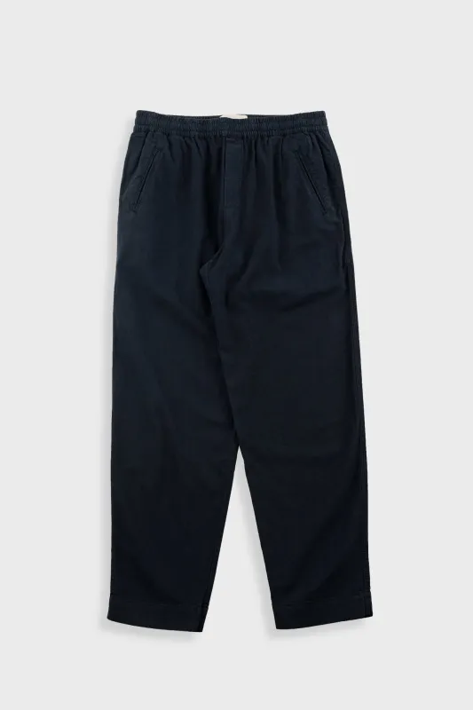 Drawcord Assembly Pant - Black Cotton Linen made by Folk