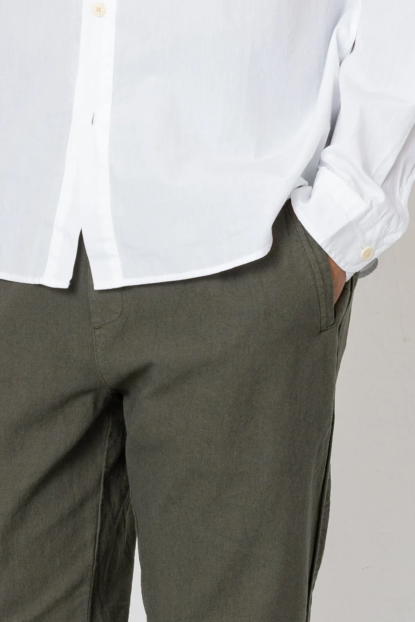 Cotton Linen Trouser - Dark Sage sold by Folk product image thumbnail 3