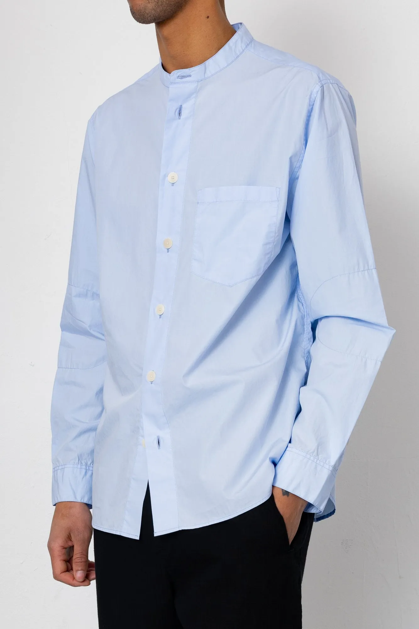 Grandad Collar Shirt - Light Blue sold by Folk product image thumbnail 4