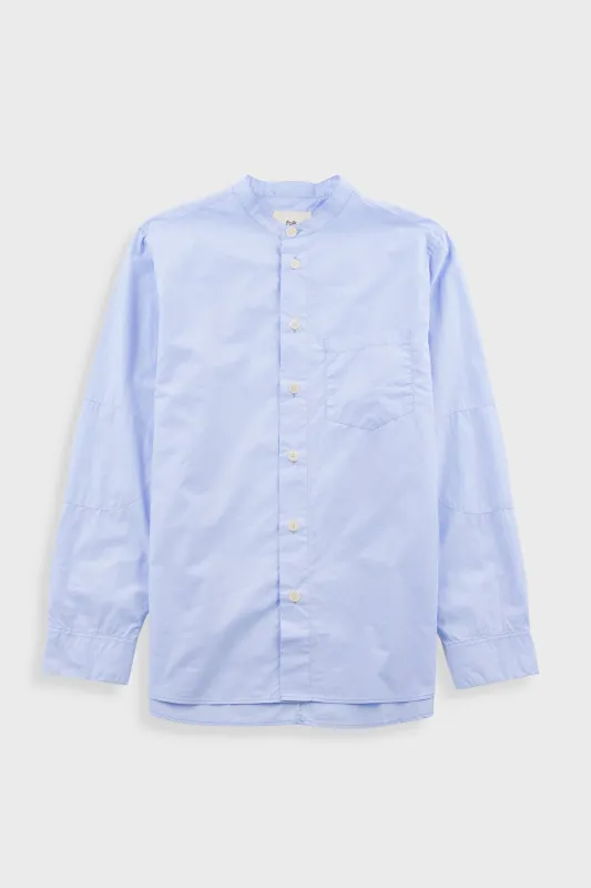 Grandad Collar Shirt - Light Blue made by Folk