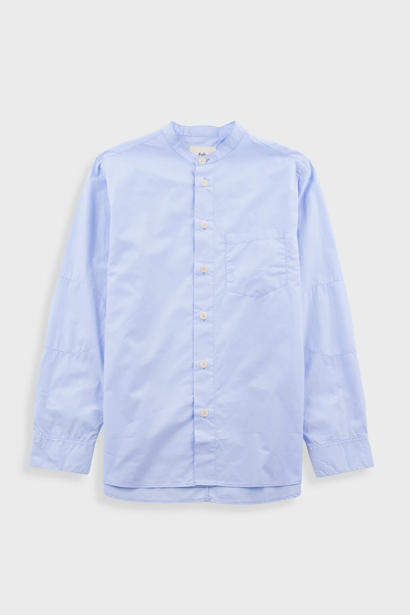 Grandad Collar Shirt - Light Blue sold by Folk
