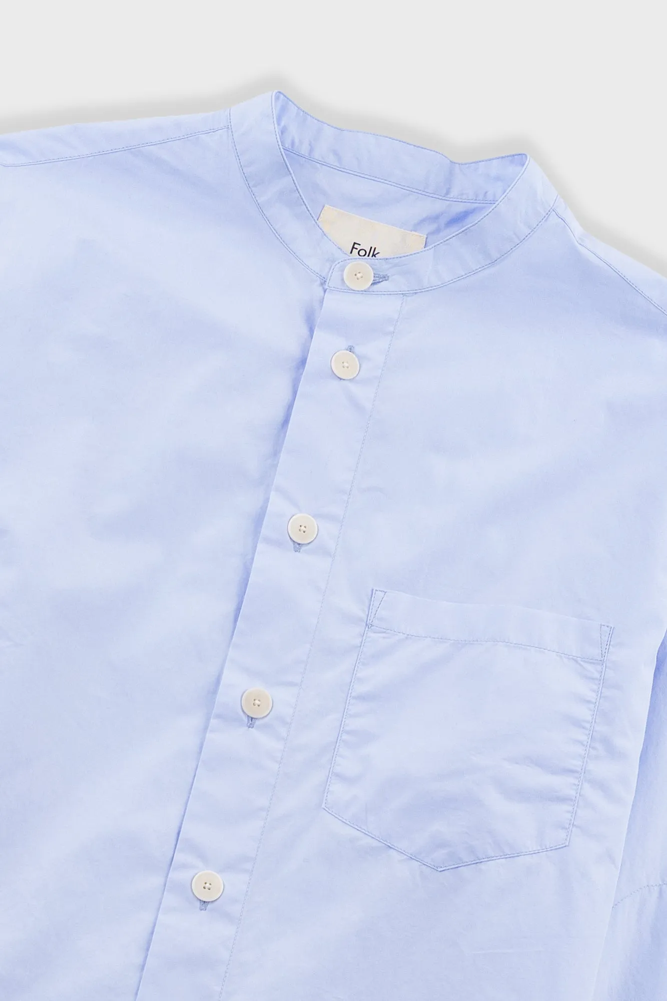 Grandad Collar Shirt - Light Blue sold by Folk product image thumbnail 5