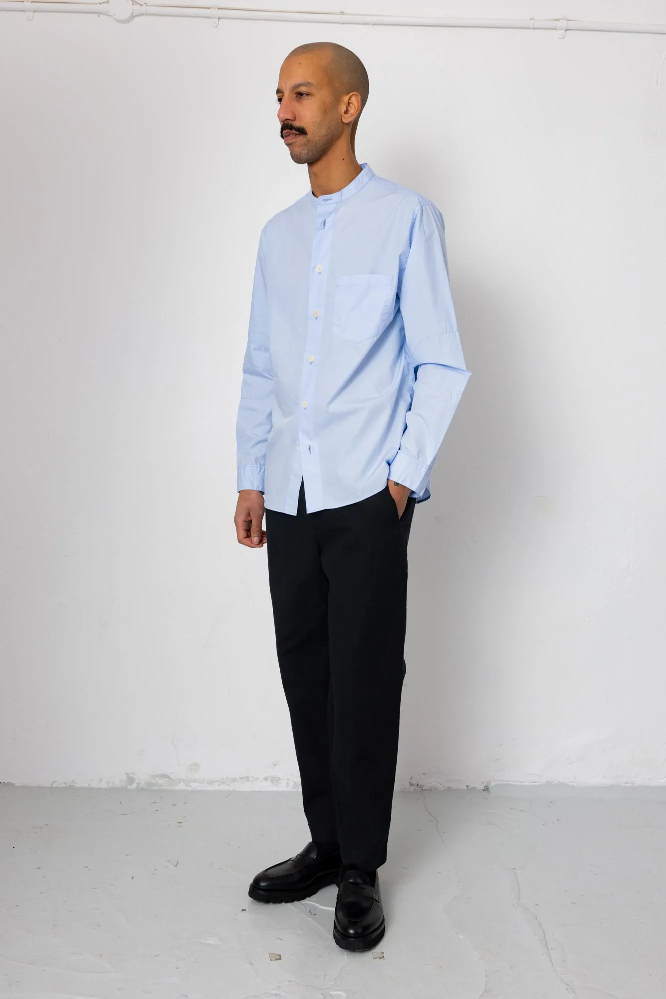Grandad Collar Shirt - Light Blue sold by Folk product image thumbnail 3