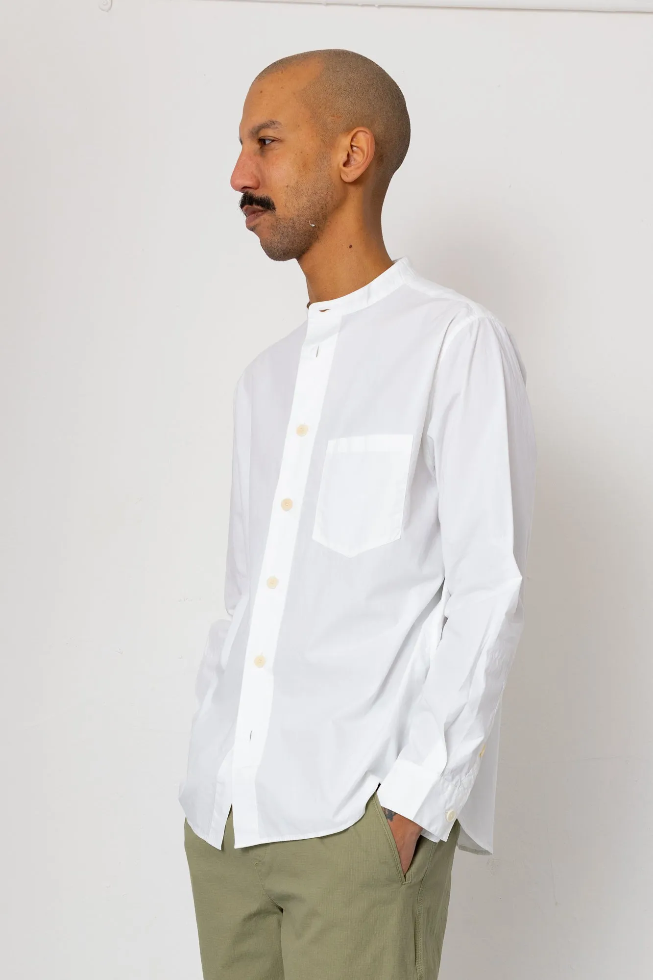 Grandad Collar Shirt - White sold by Folk product image thumbnail 4