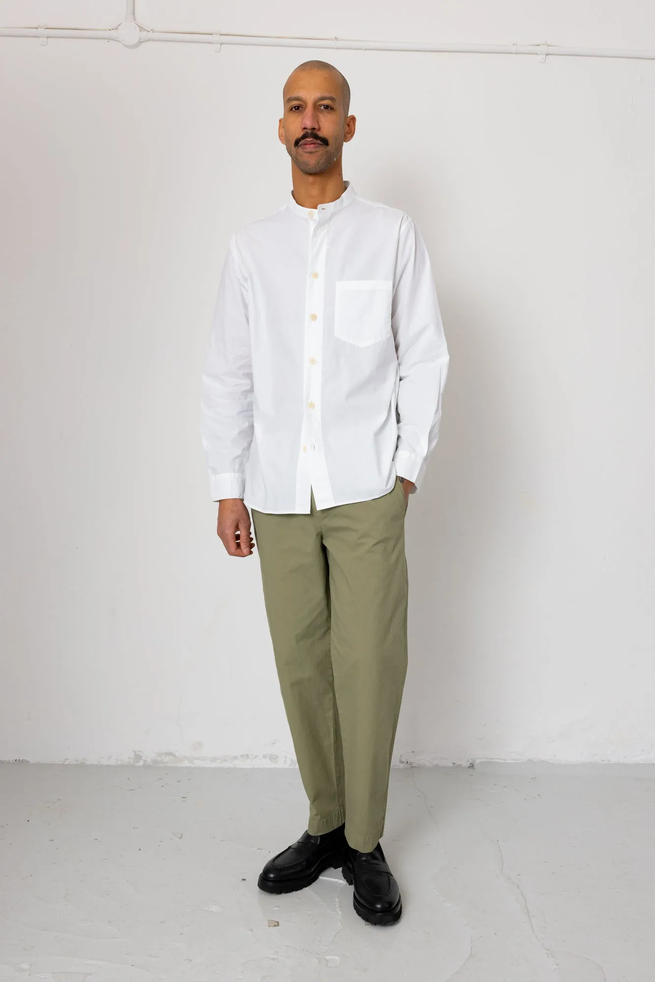 Grandad Collar Shirt - White sold by Folk product image thumbnail 2