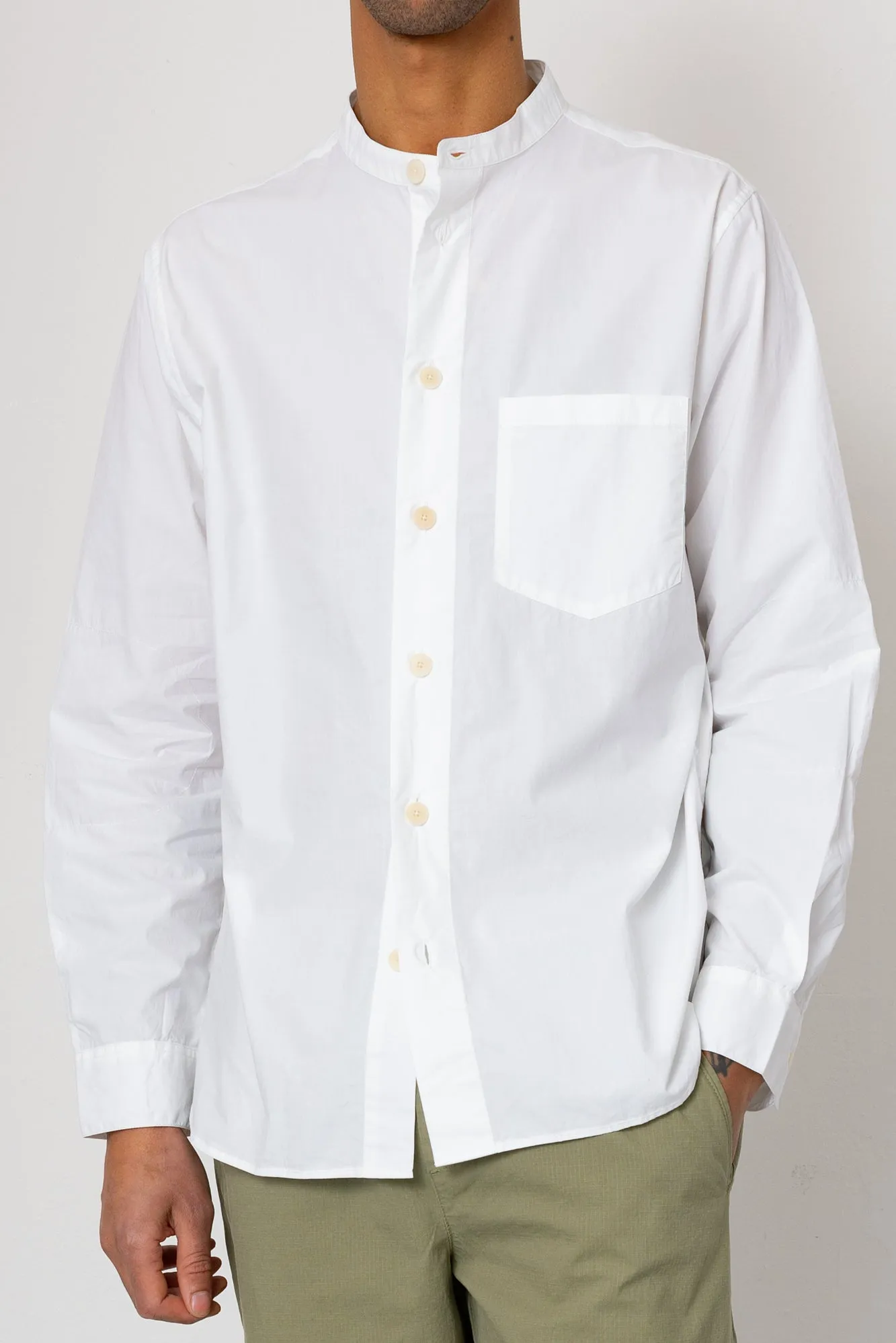 Grandad Collar Shirt - White sold by Folk product image thumbnail 3