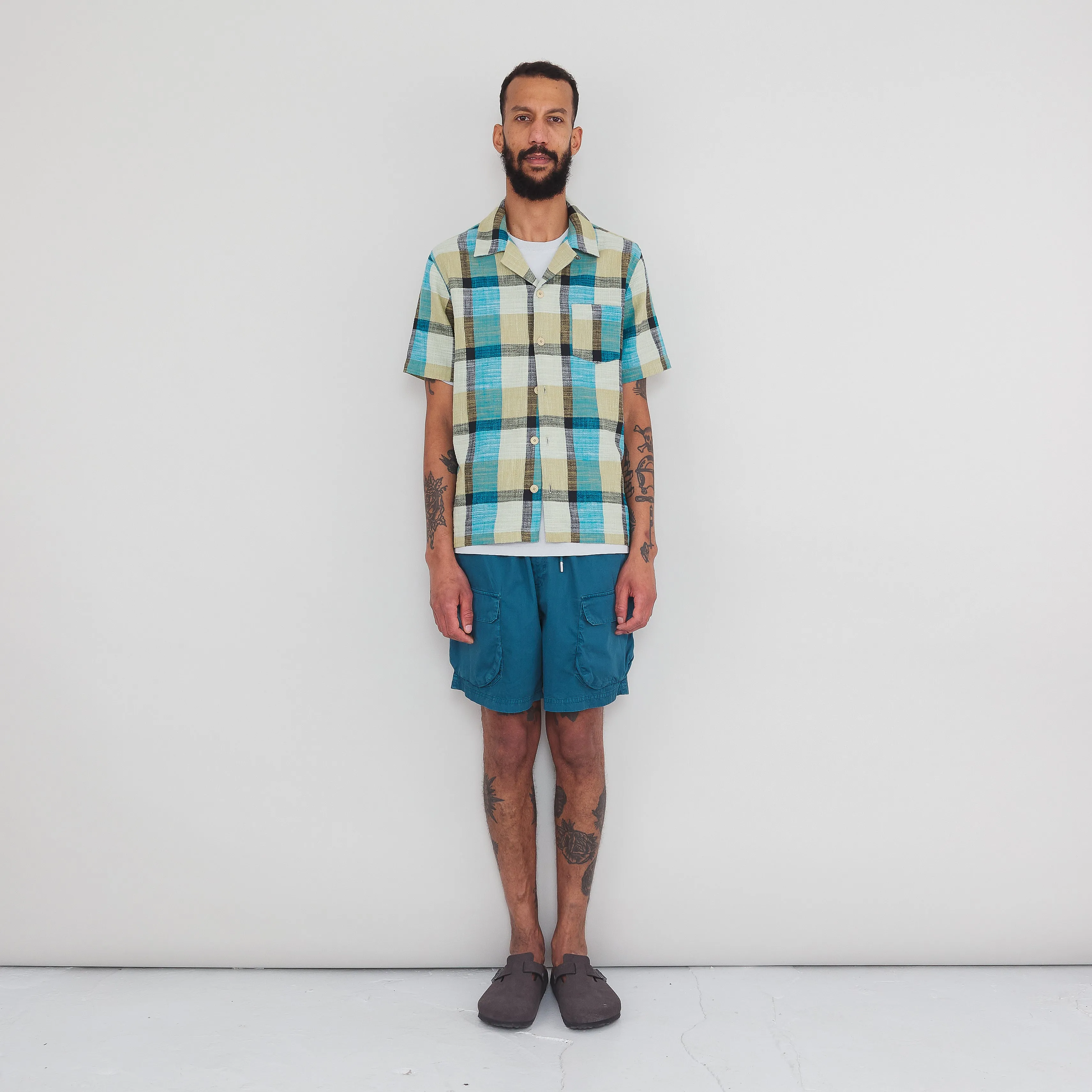 Short Sleeve Soft Collar Shirt - Multigingham Check sold by Folk product image thumbnail 5