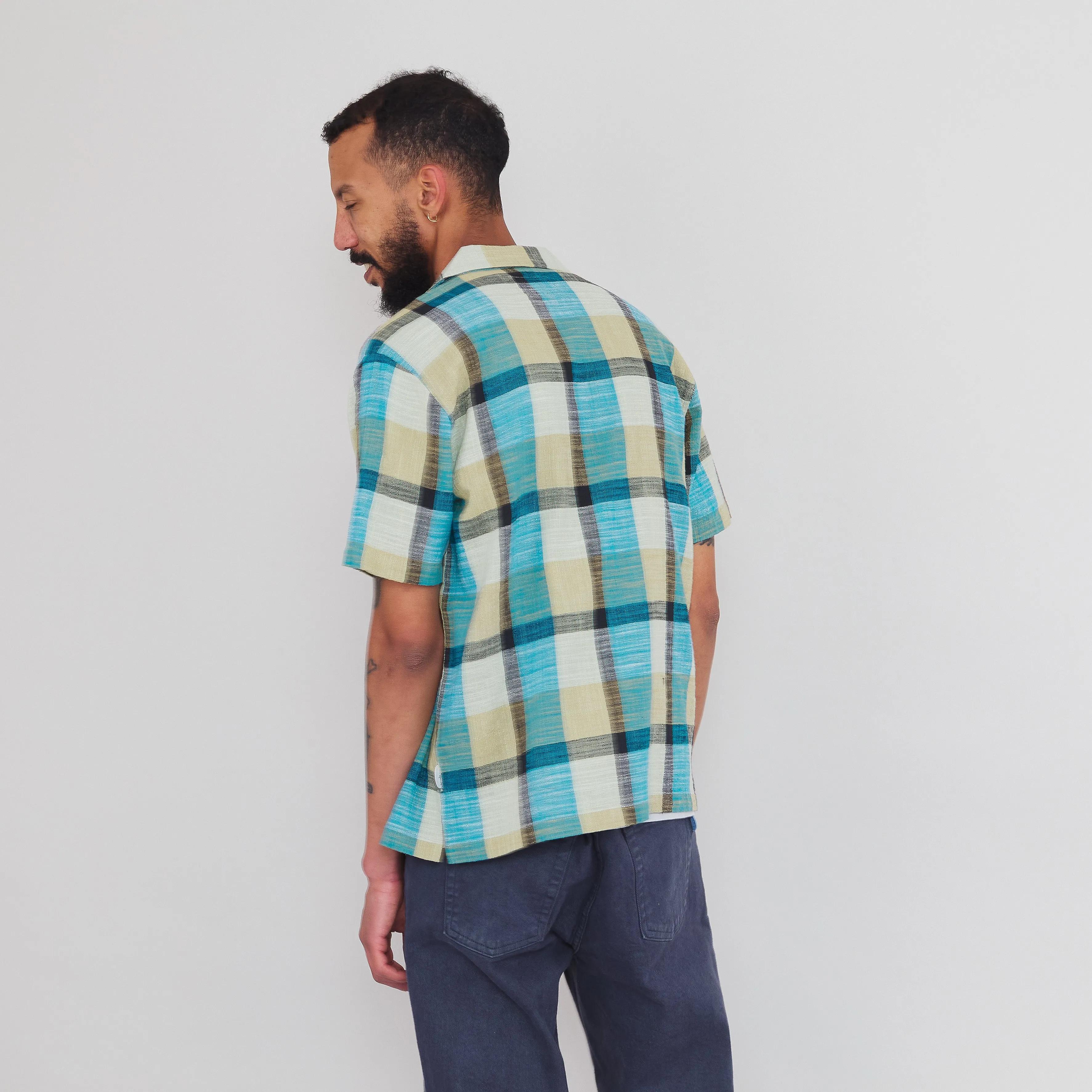 Short Sleeve Soft Collar Shirt - Multigingham Check sold by Folk product image thumbnail 2