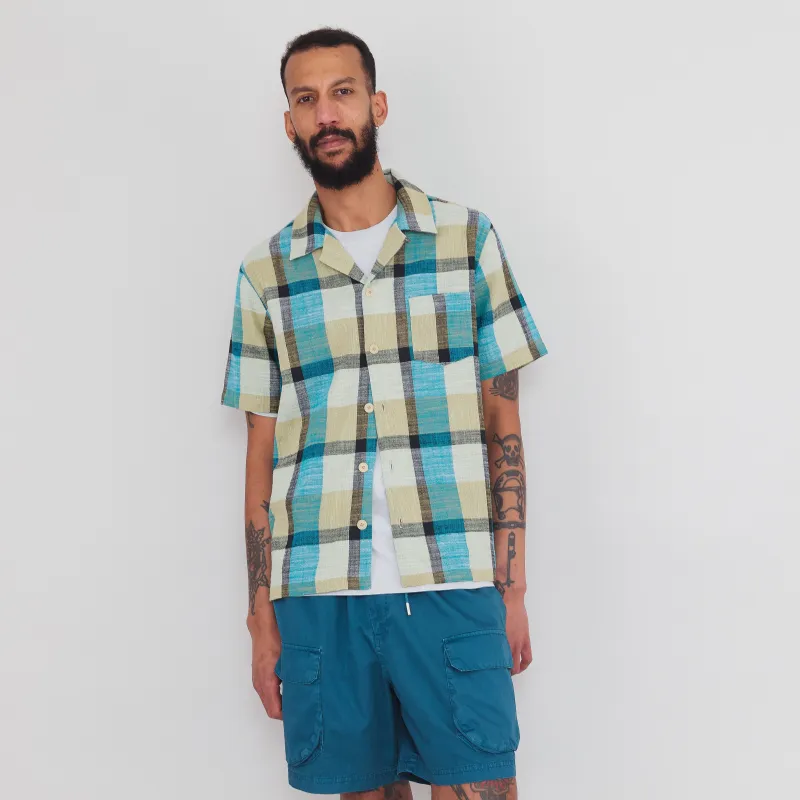 Short Sleeve Soft Collar Shirt - Multigingham Check made by Folk