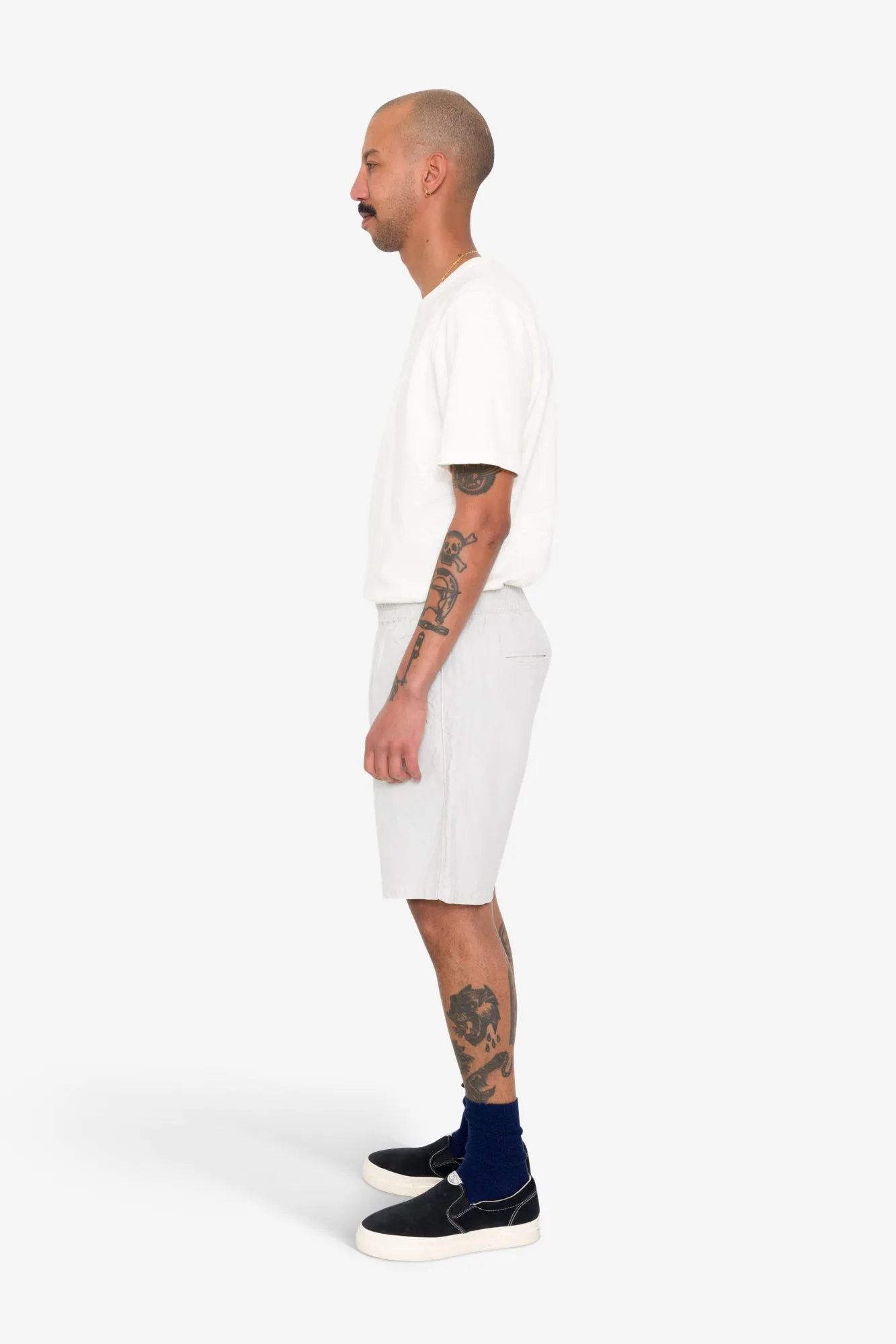 Assembly Short - Silver Grey Linen sold by Folk product image thumbnail 4