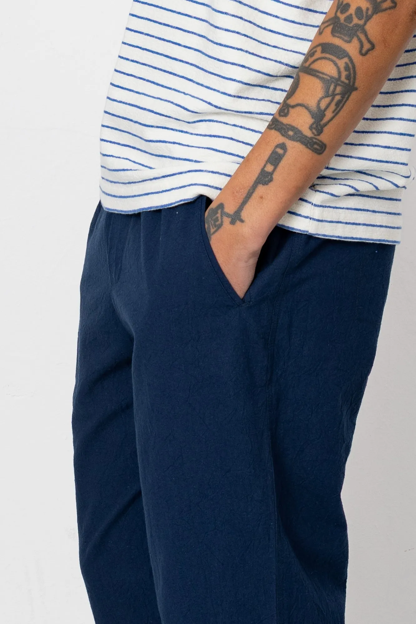 Assembly Pant - Dark Navy Crinkle sold by Folk product image thumbnail 5