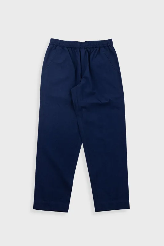 Drawcord Assembly Pant - Dark Navy Crinkle made by Folk