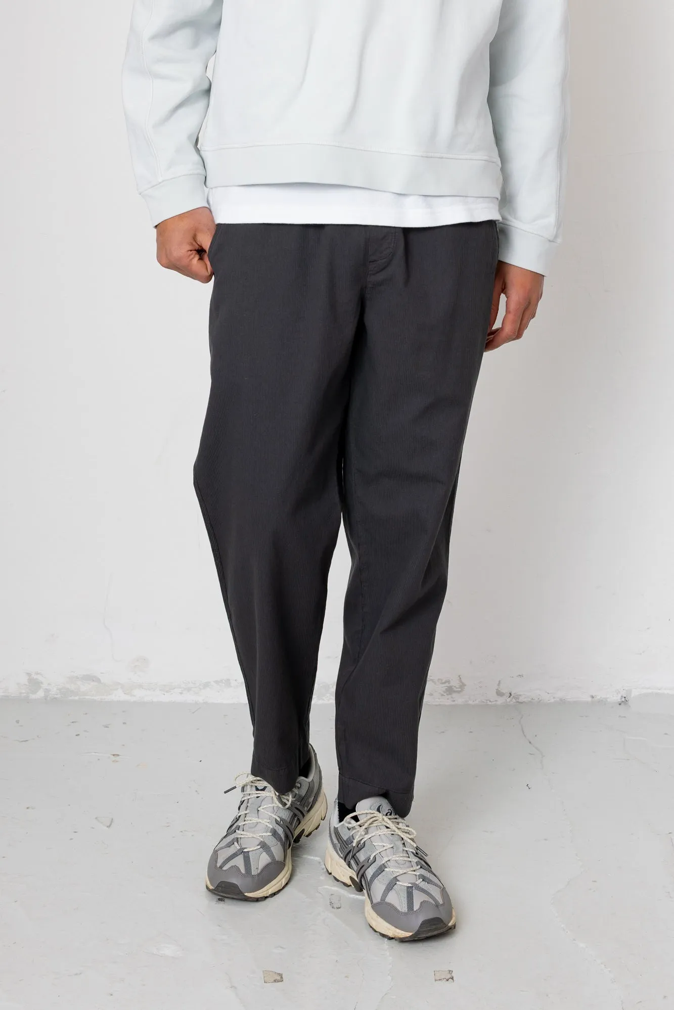 Drawcord Assembly Pant - Soft Black Ministripe sold by Folk product image thumbnail 3