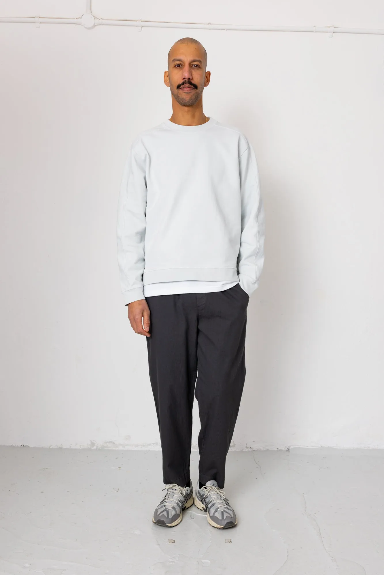 Drawcord Assembly Pant - Soft Black Ministripe sold by Folk product image thumbnail 2