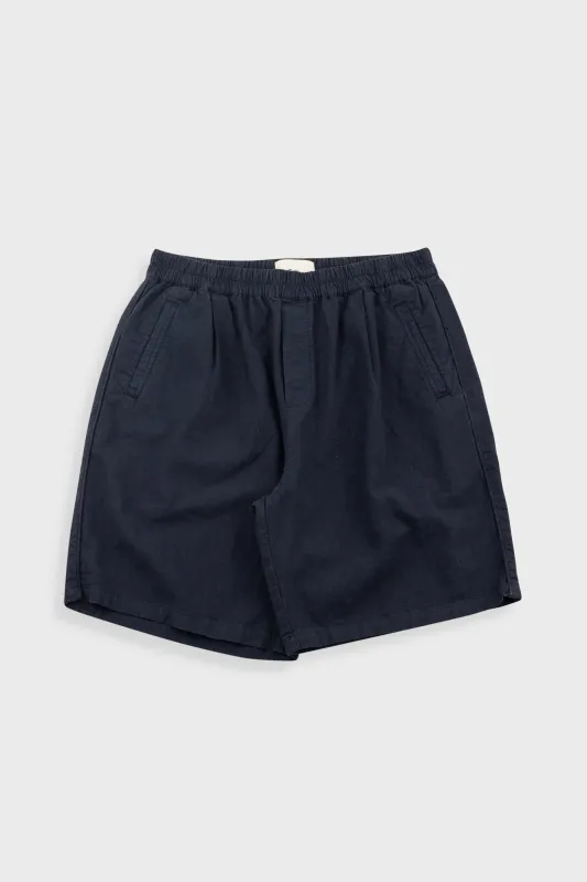 Relaxed Assembly Short - Black Cotton Linen made by Folk