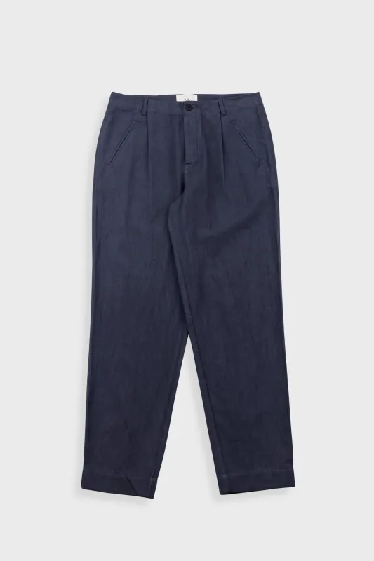 Assembly Pant - Slate Blue Herringbone sold by Folk