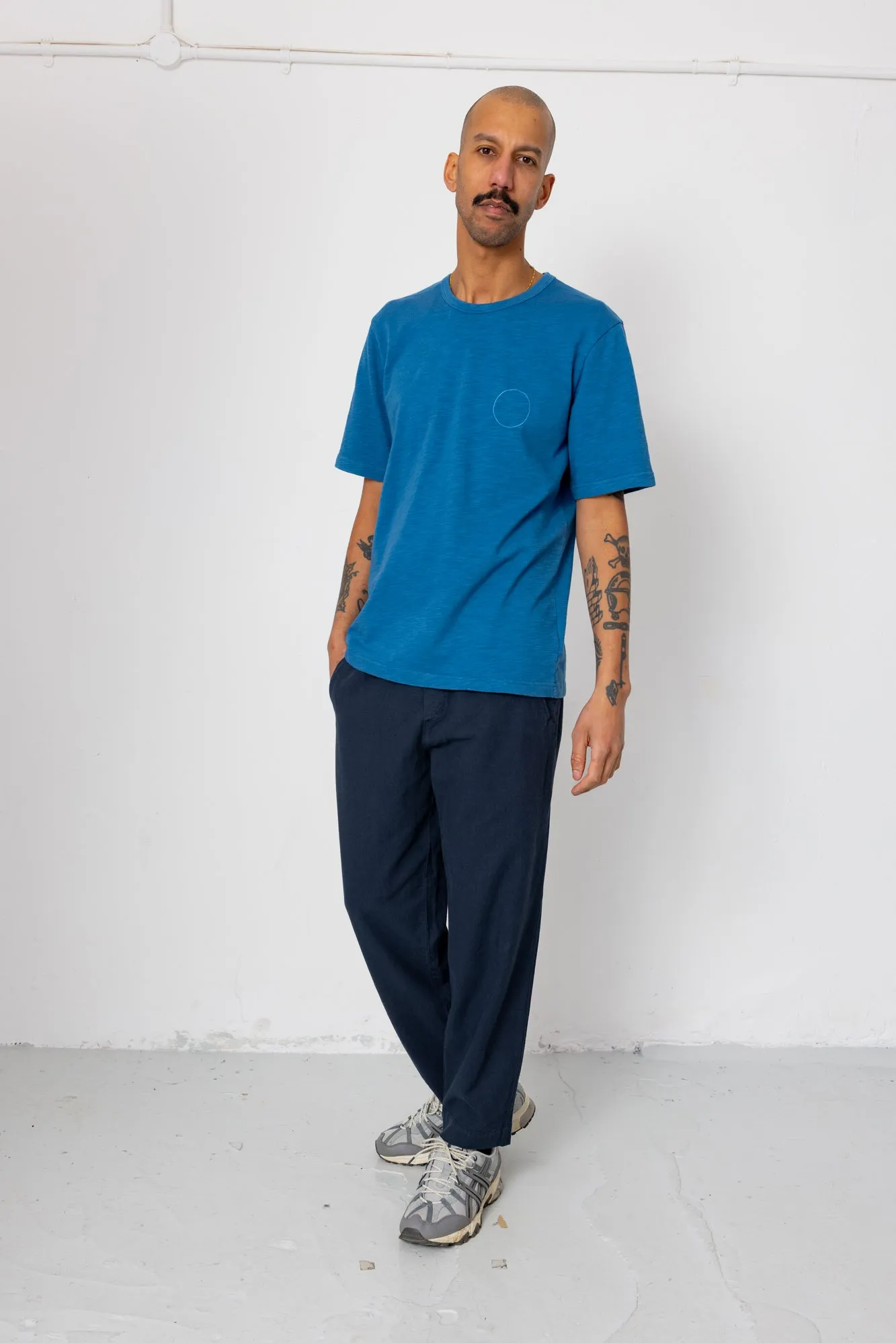 Drawcord Assembly Pant - Dark Navy Cotton Linen sold by Folk product image thumbnail 2