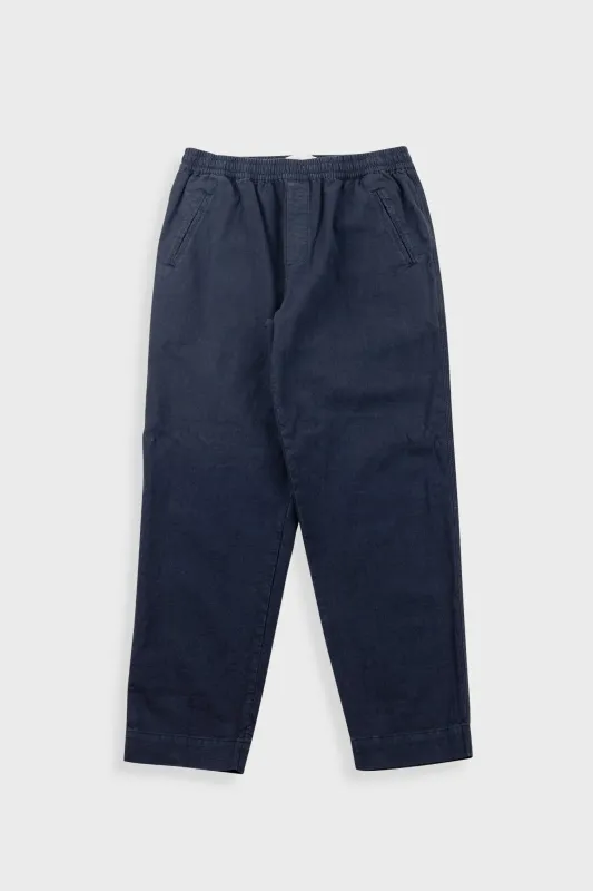 Drawcord Assembly Pant - Dark Navy Cotton Linen made by Folk