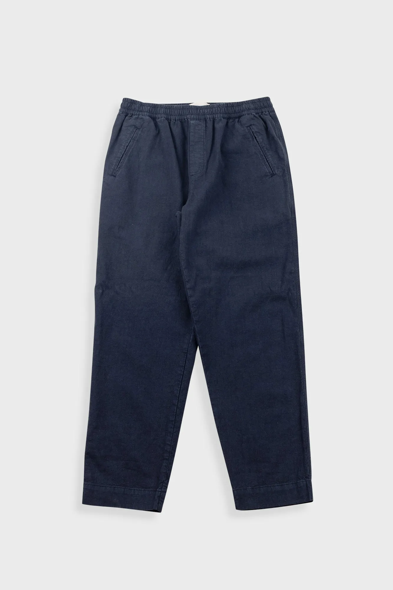 Drawcord Assembly Pant - Dark Navy Cotton Linen sold by Folk