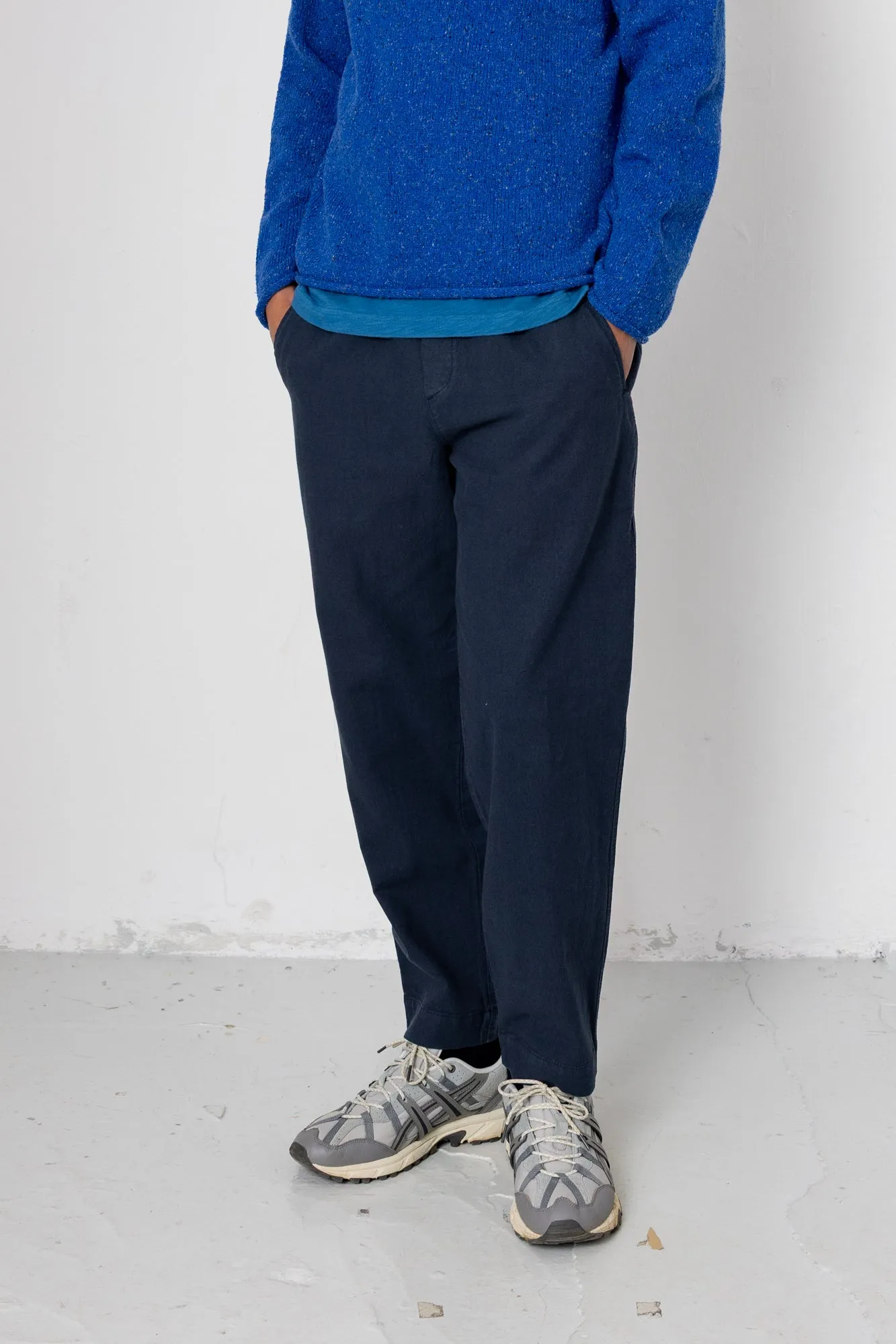 Assembly Pant - Dark Navy Cotton Linen sold by Folk product image thumbnail 3