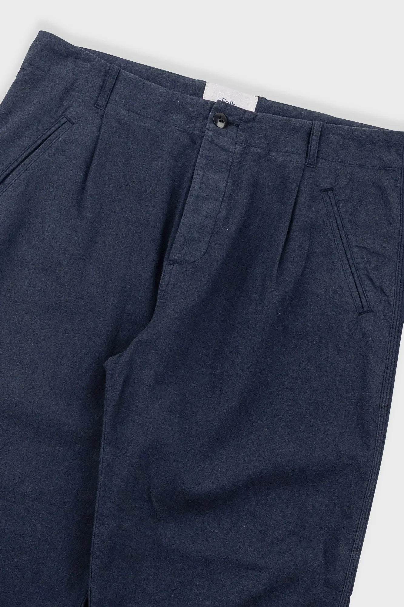Assembly Pant - Dark Navy Cotton Linen sold by Folk product image thumbnail 4