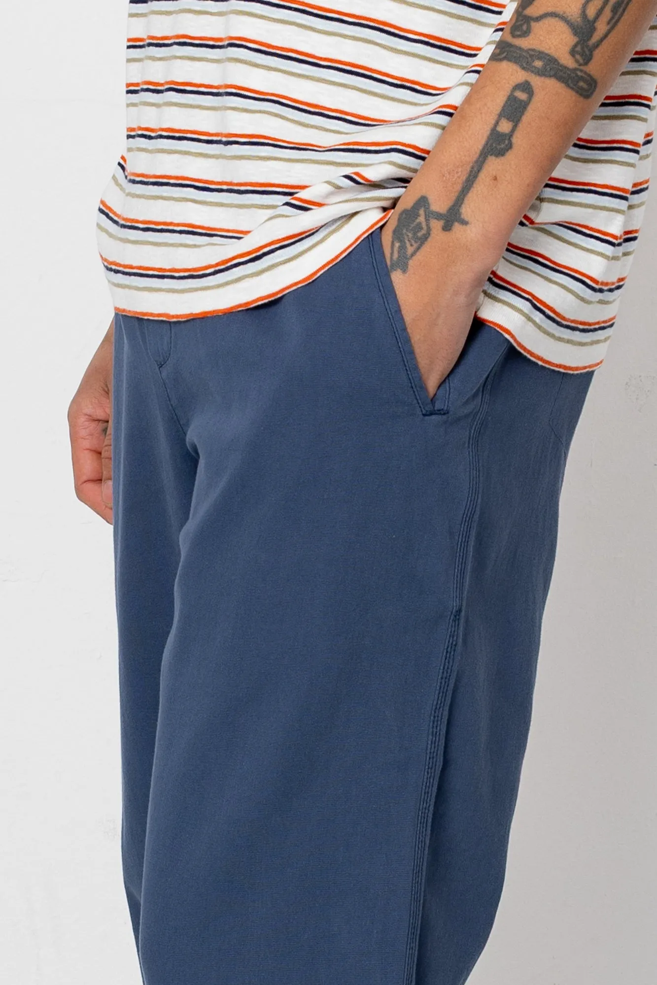 Drawcord Assembly Pant - Soft Navy Canvas sold by Folk product image thumbnail 4