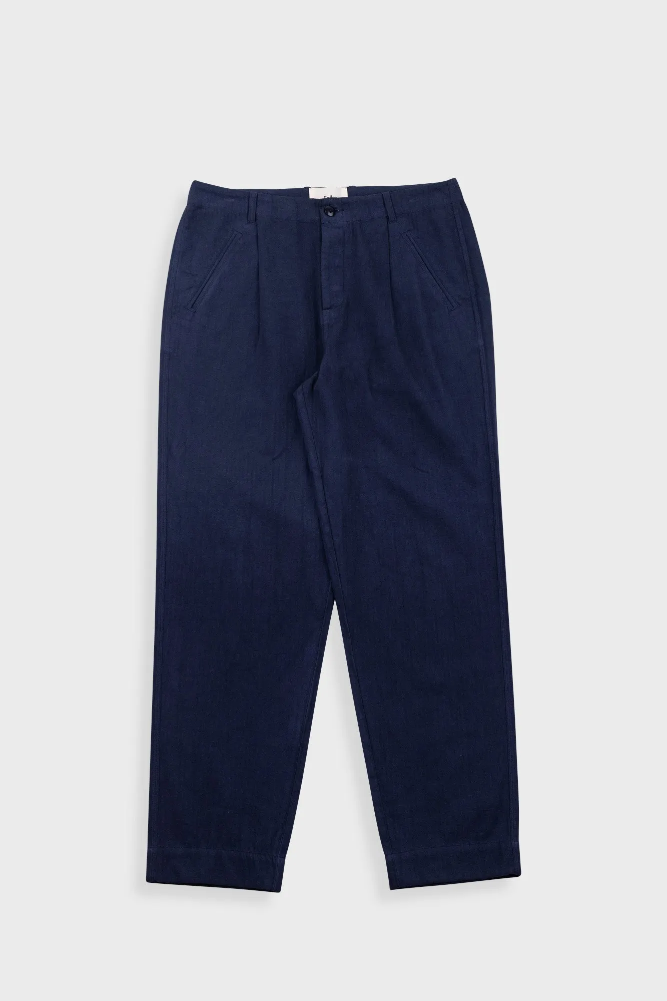 Assembly Pant - Navy Herringbone sold by Folk