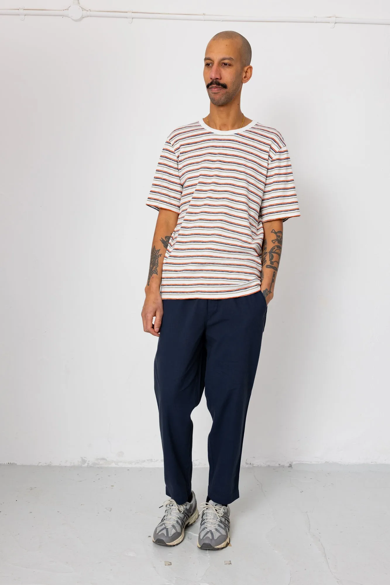 Drawcord Assembly Pant - Navy Herringbone sold by Folk product image thumbnail 2