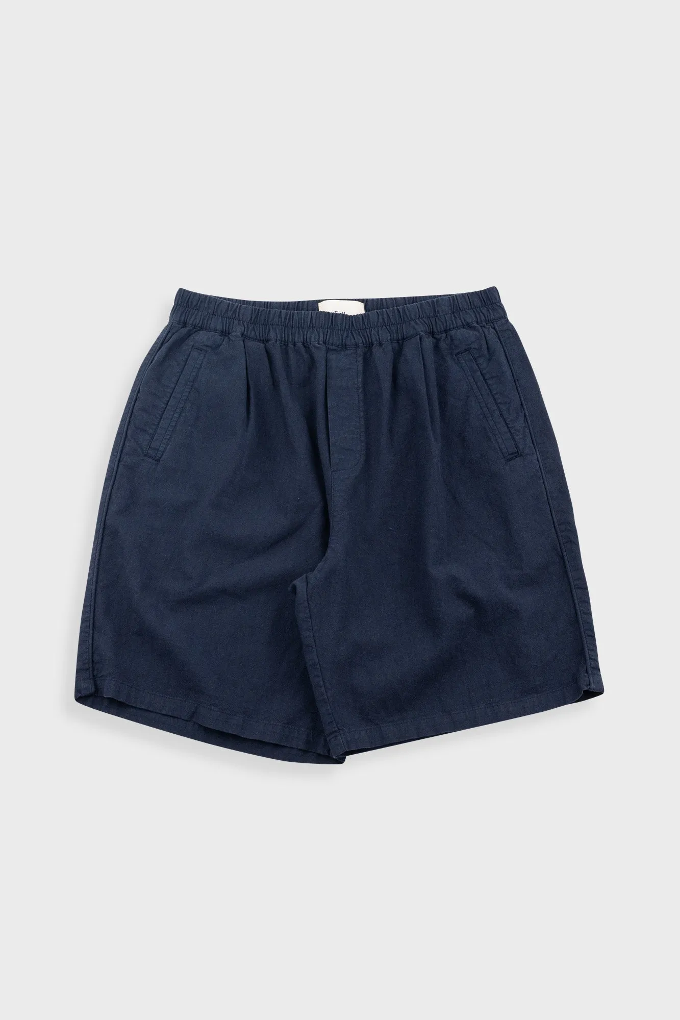 Relaxed Assembly Short - Dark Navy Cotton Linen sold by Folk