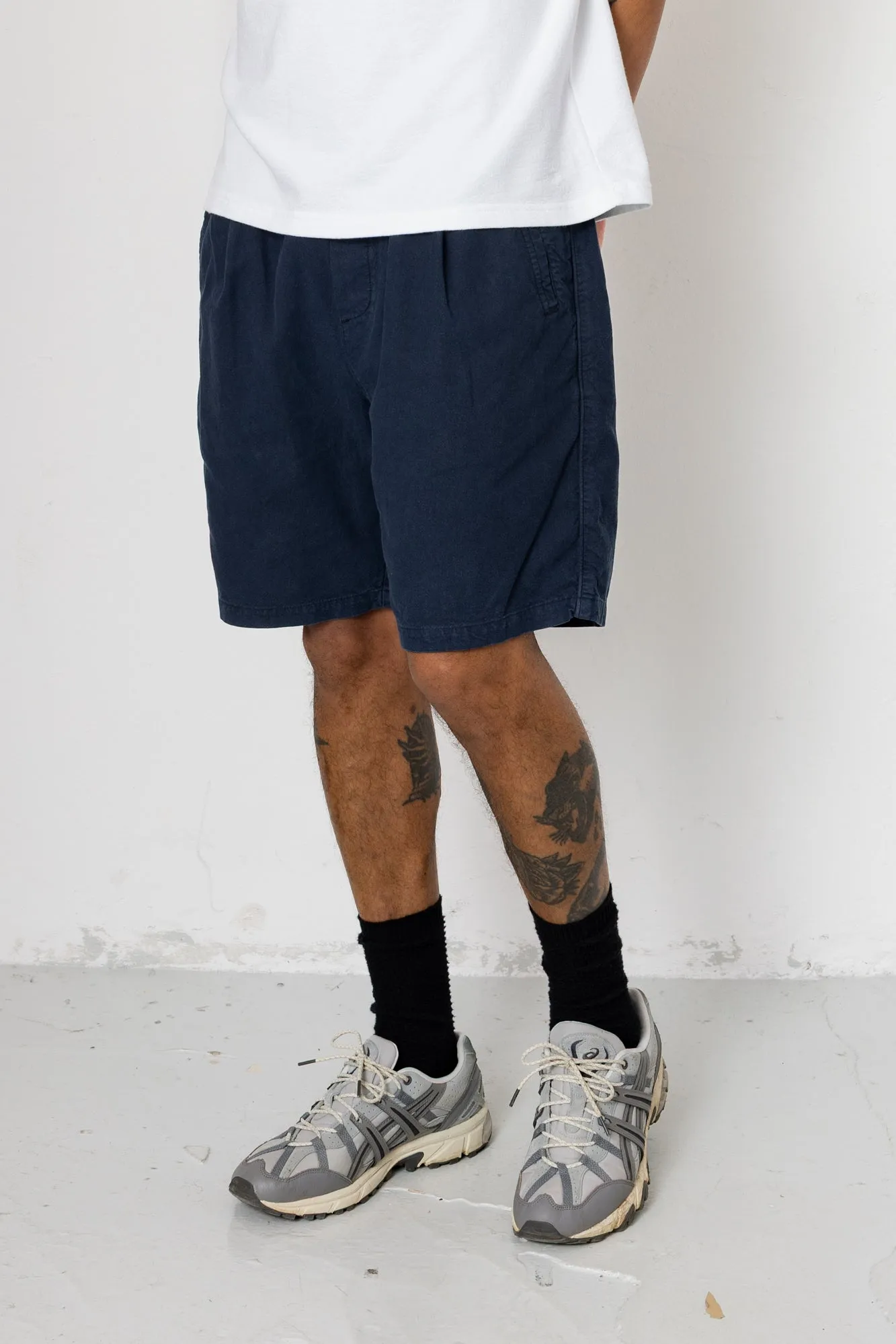 Relaxed Assembly Short - Dark Navy Cotton Linen sold by Folk product image thumbnail 3