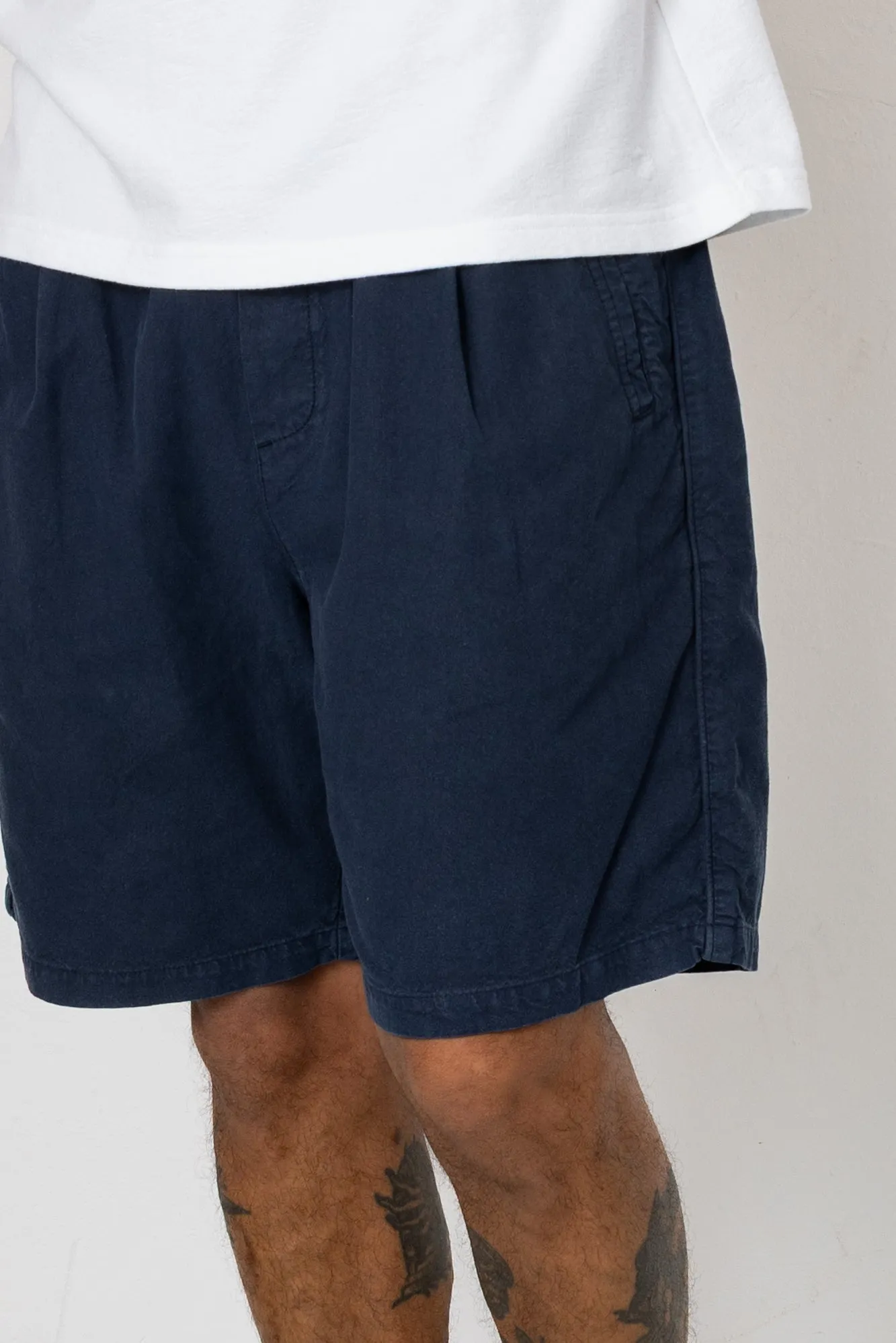 Relaxed Assembly Short - Dark Navy Cotton Linen sold by Folk product image thumbnail 4