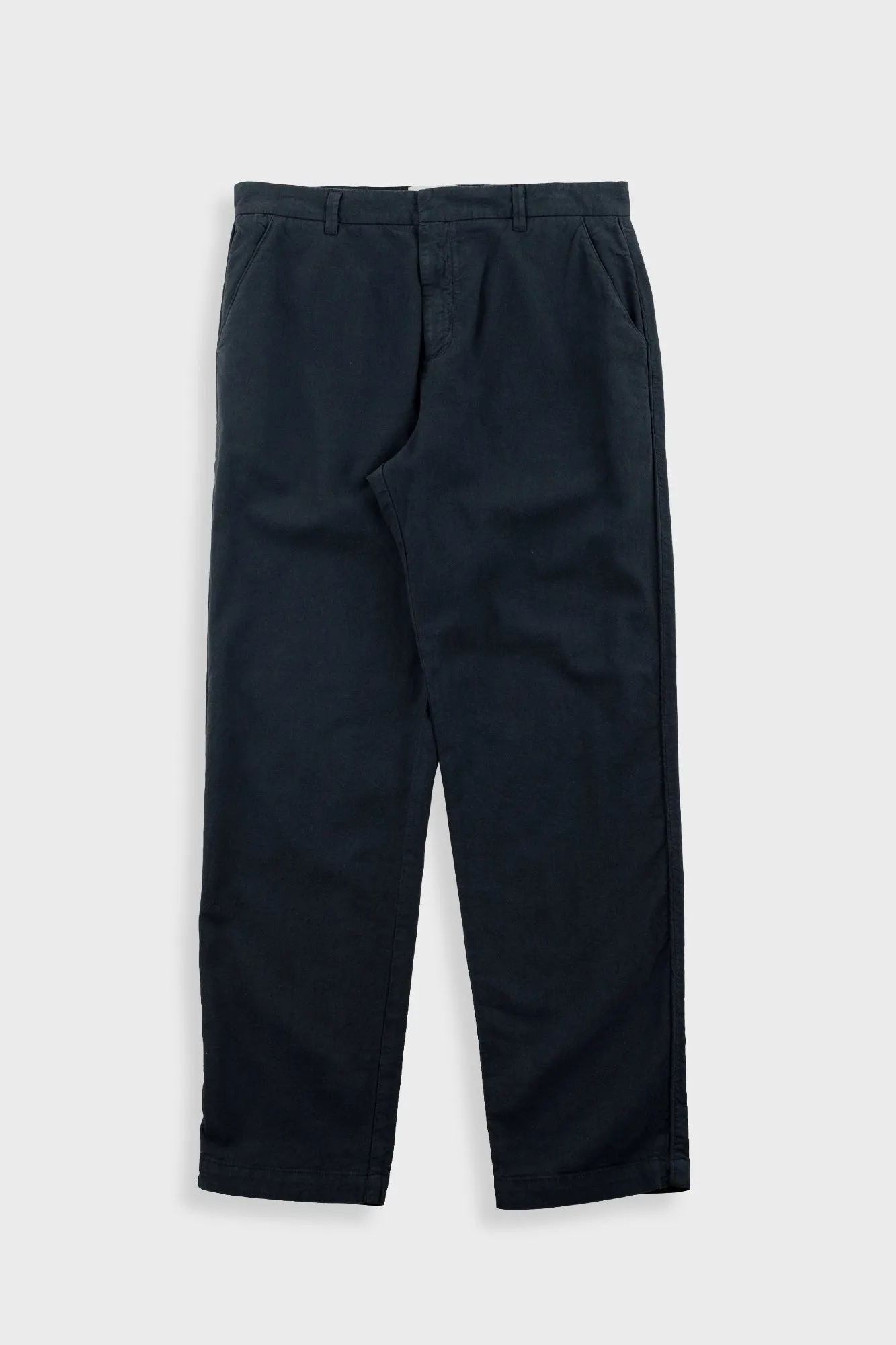 Fixed Waistband Cotton Linen Trouser - Soft Black sold by Folk