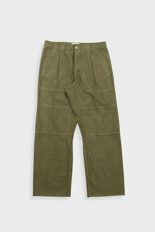 Assembly Utility Trouser - Light Olive Chunky Ripstop made by Folk