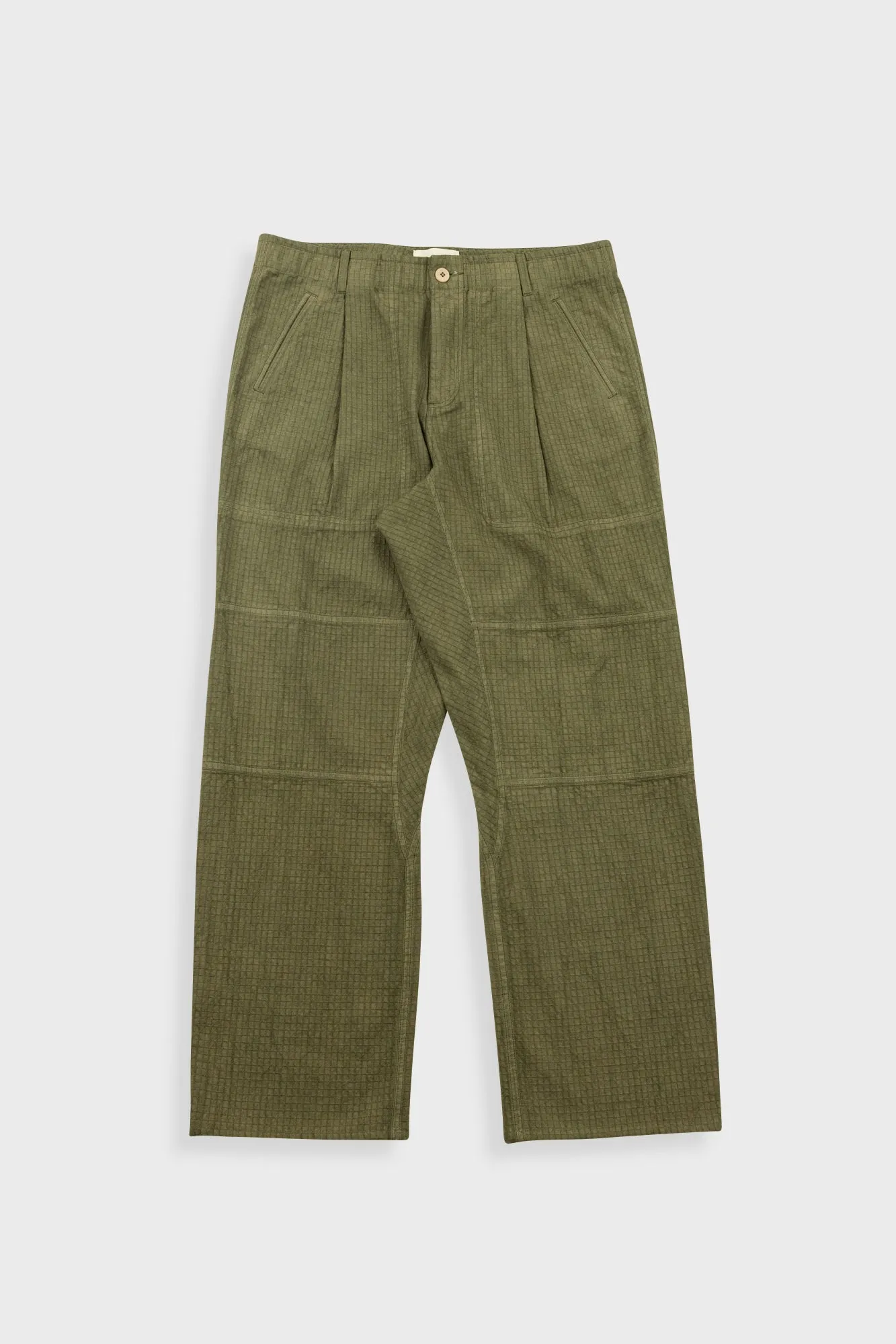 Assembly Utility Trouser - Light Olive Chunky Ripstop sold by Folk