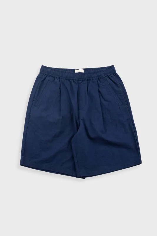 Relaxed Assembly Short - Dark Navy Crinkle made by Folk