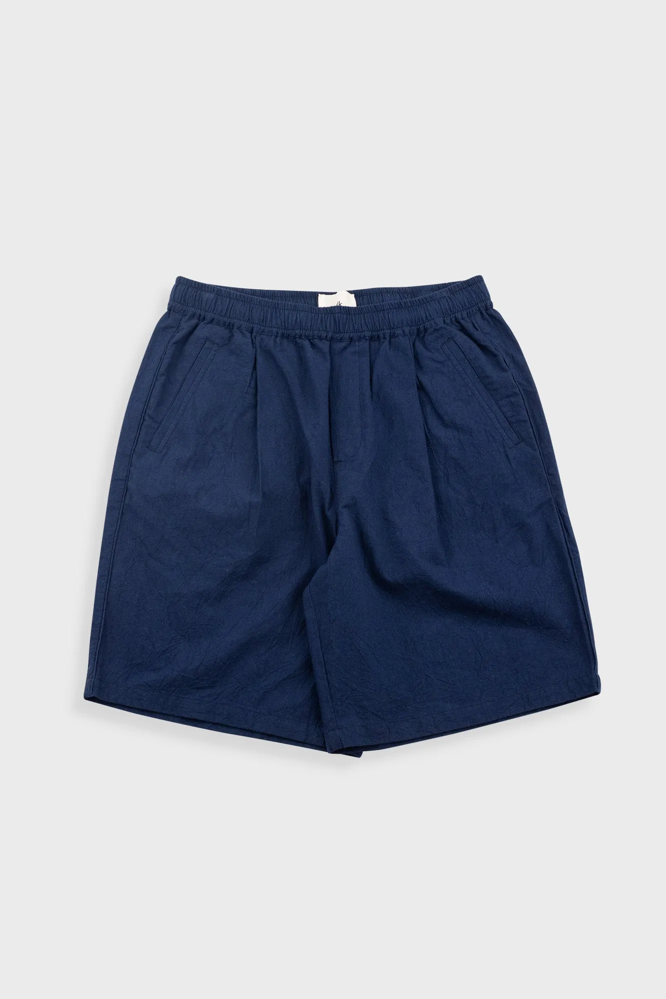 Relaxed Assembly Short - Dark Navy Crinkle sold by Folk