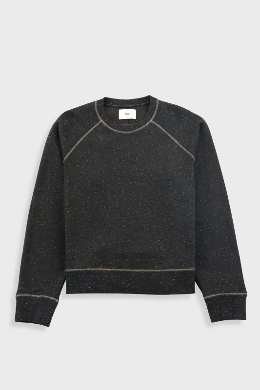 Engineered Raglan Sweat - Charcoal sold by Folk
