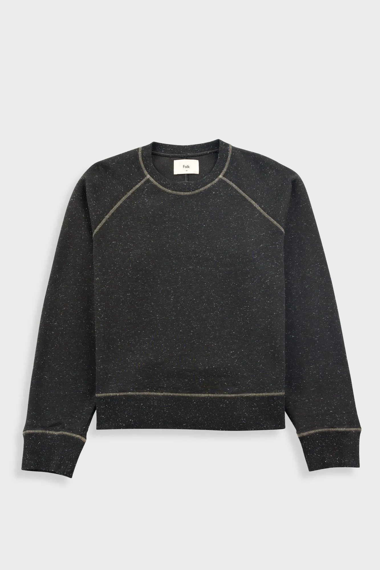 Engineered Raglan Sweat - Charcoal sold by Folk