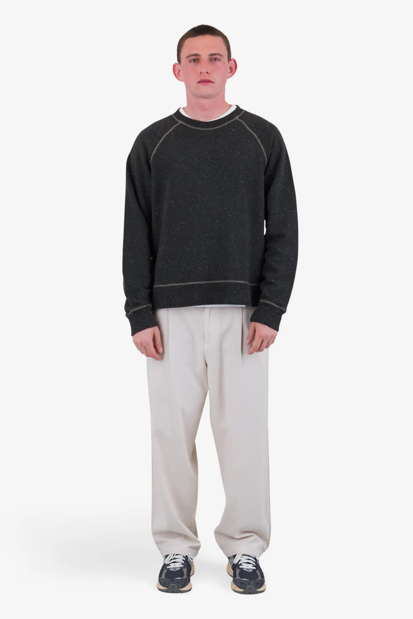 Engineered Raglan Sweat - Charcoal sold by Folk product image thumbnail 2