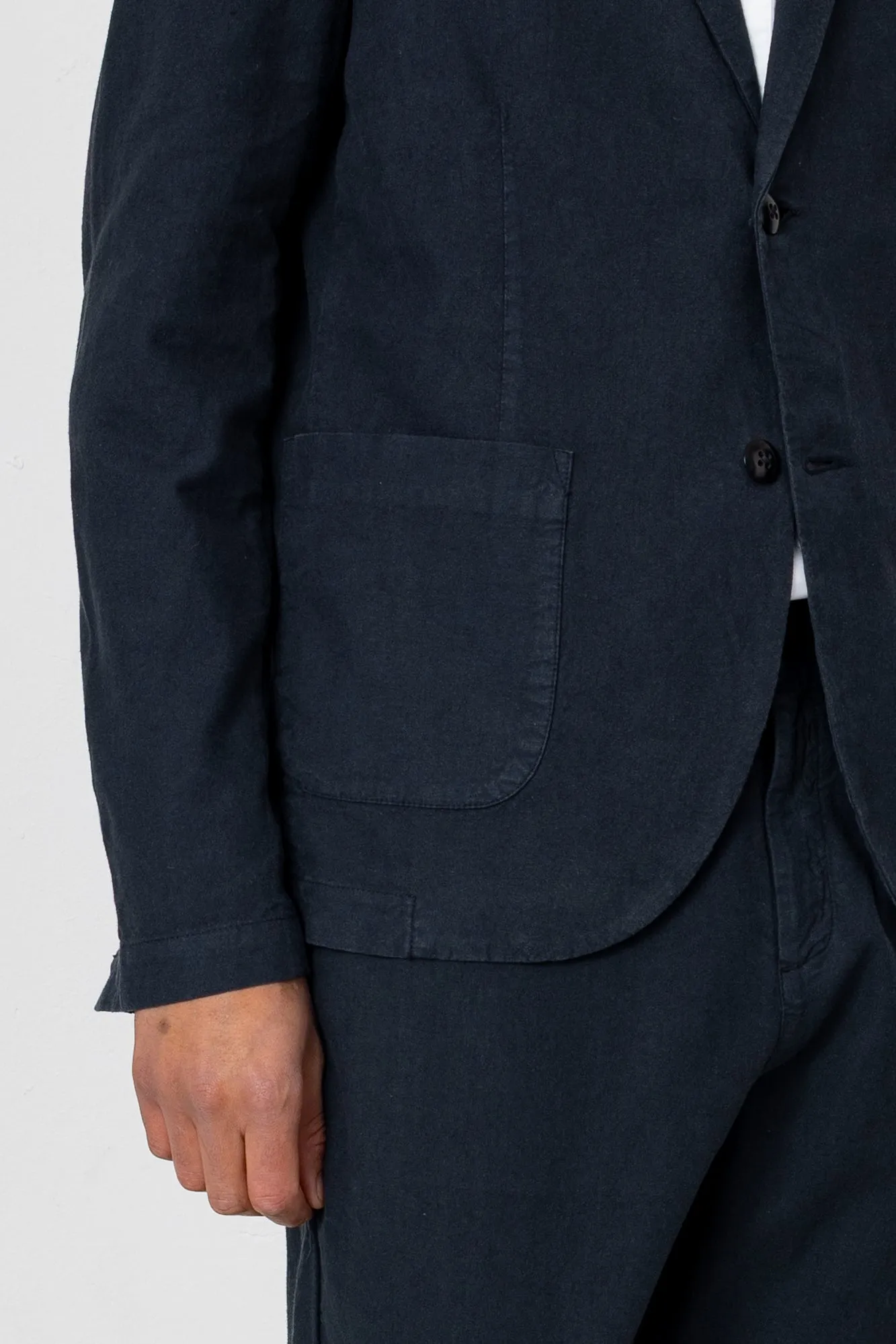 Cotton Linen Blazer - Soft Black sold by Folk product image thumbnail 3