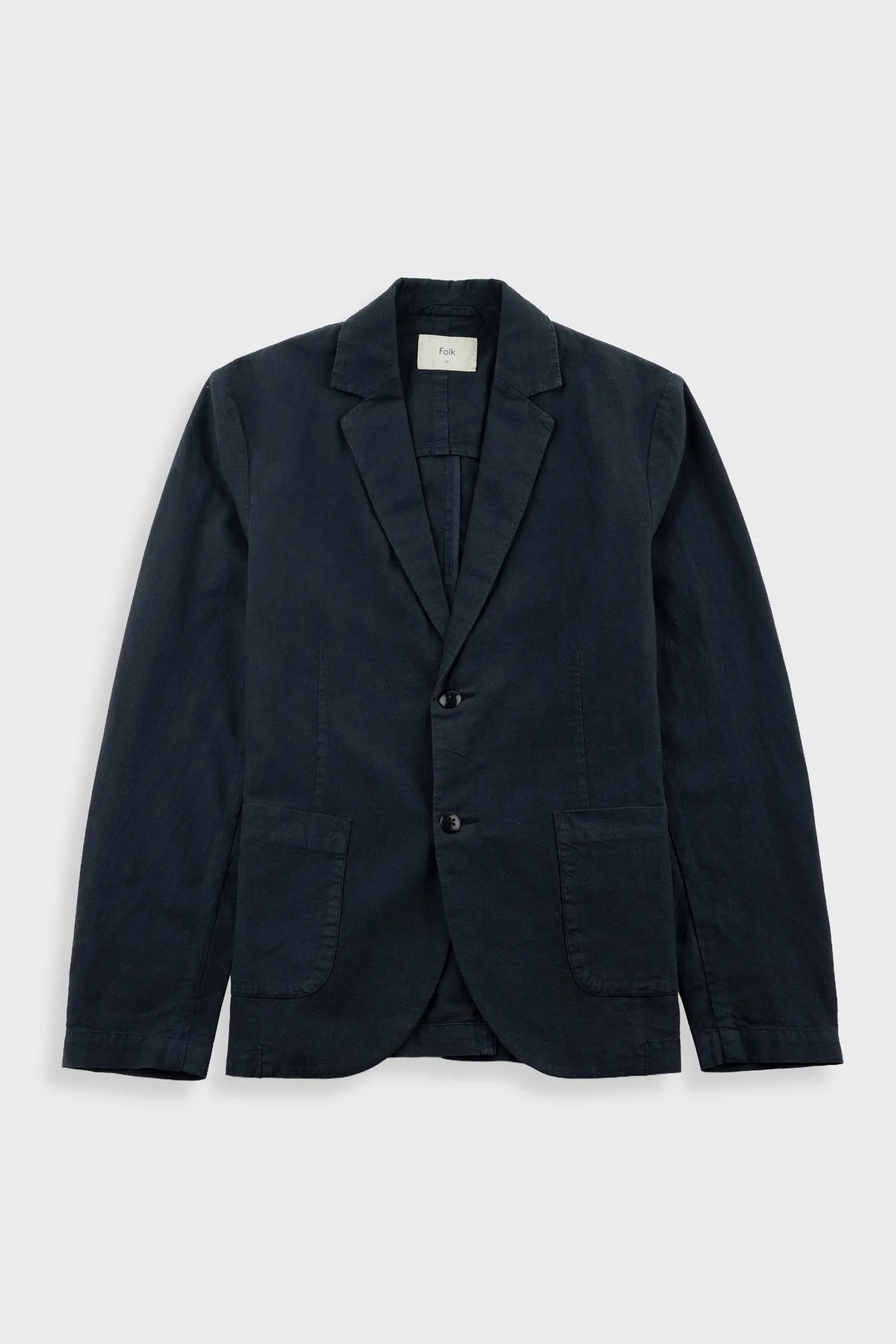 Cotton Linen Blazer - Soft Black sold by Folk