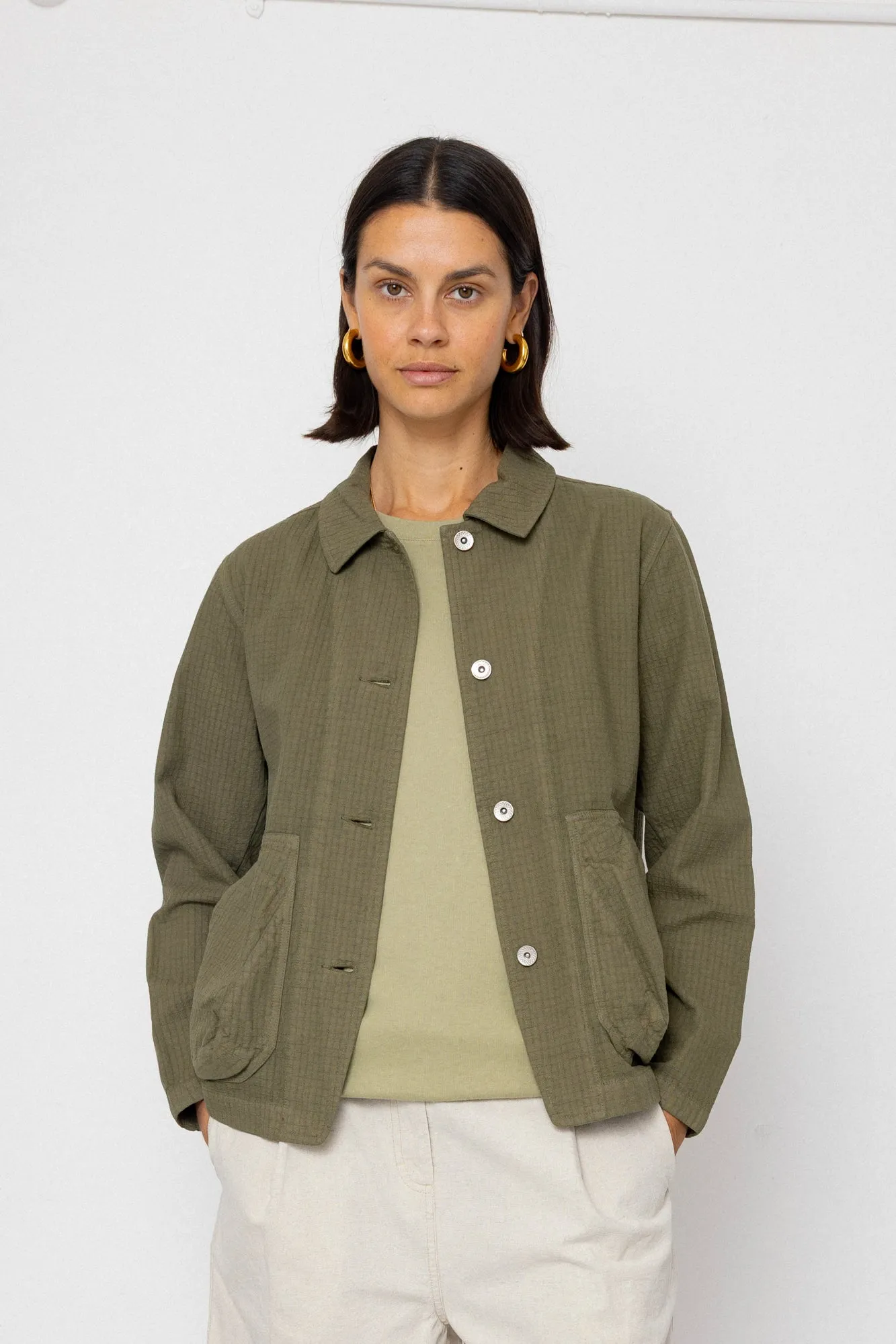 Women's Prism Jacket - Light Olive Chunky Ripstop sold by Folk product image thumbnail 2