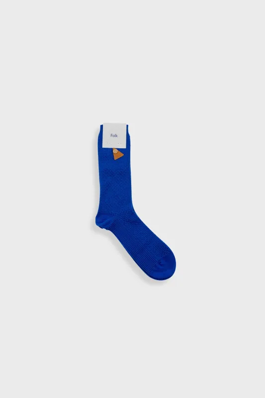 Waffle Sock - Bright Blue made by Folk