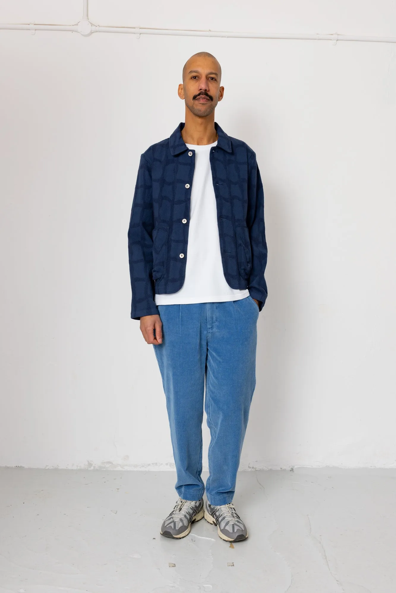 Prism Jacket - Irregular Block Jacquard Navy sold by Folk product image thumbnail 2