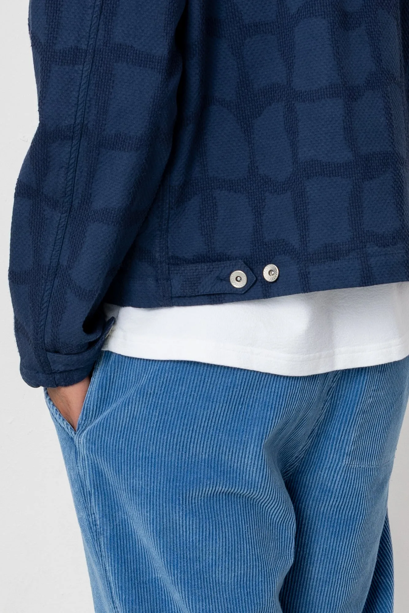 Prism Jacket - Irregular Block Jacquard Navy sold by Folk product image thumbnail 4