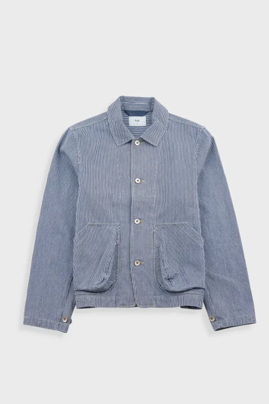 Prism Jacket - Indigo Ticking Stripe sold by Folk